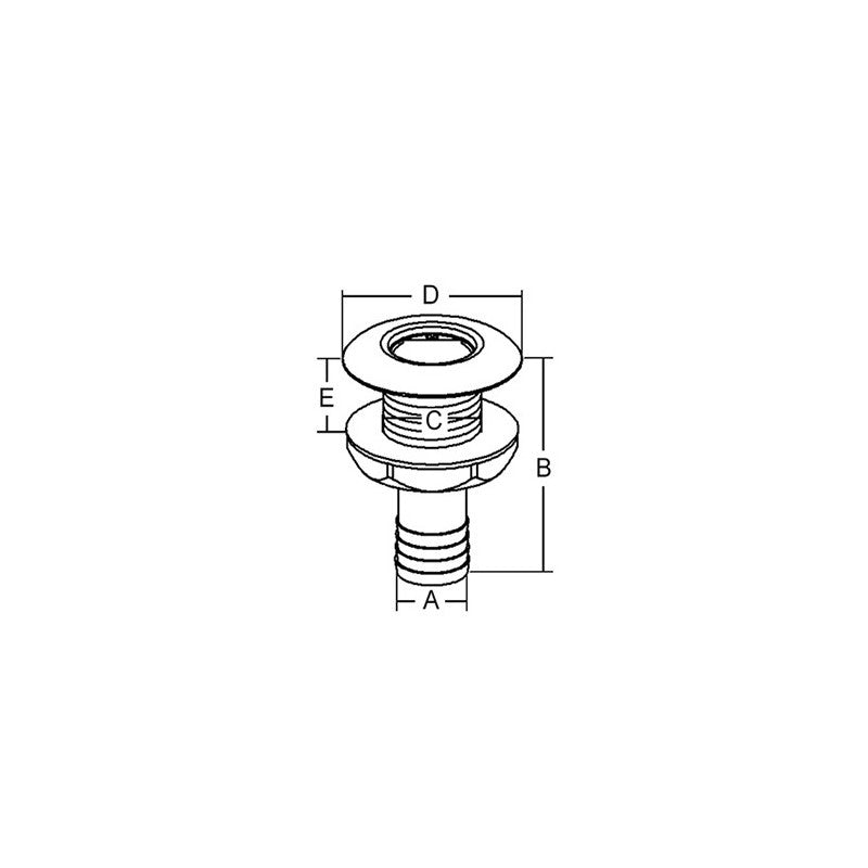 FNI Scarico a Mare con Portagomma 3/8X15 470C.L