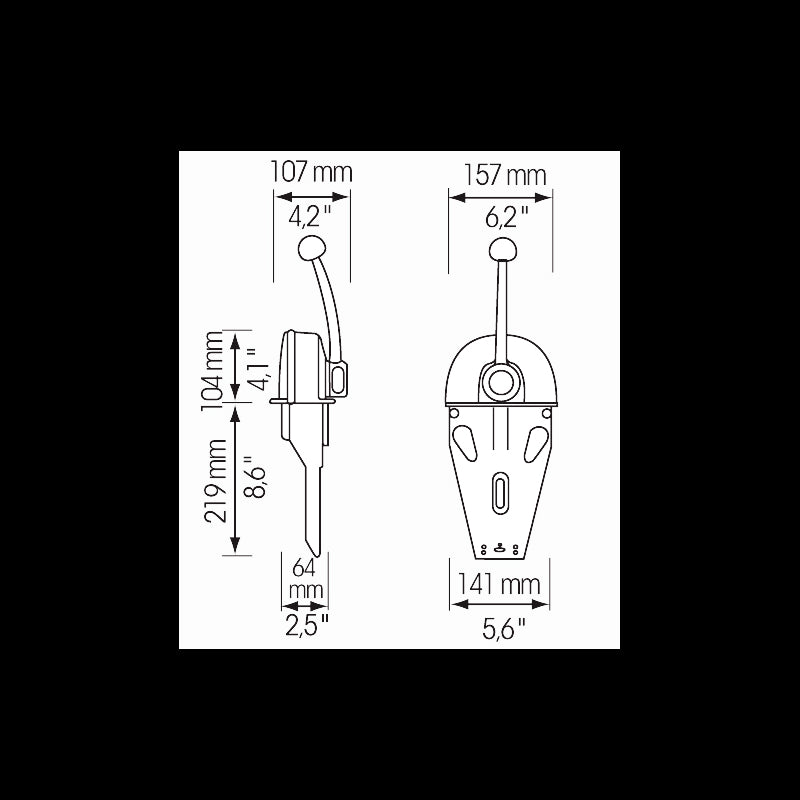 Ultraflex B103 Einhebel-Steuerkasten 37923K