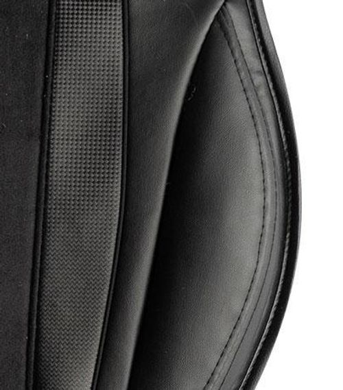 Momo Sitzkissen mit Streifenmuster, Schwarz/Rot