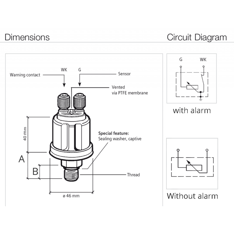 Vdo Sensore Pressione Olio 10 Bar 360-081-032-006C
