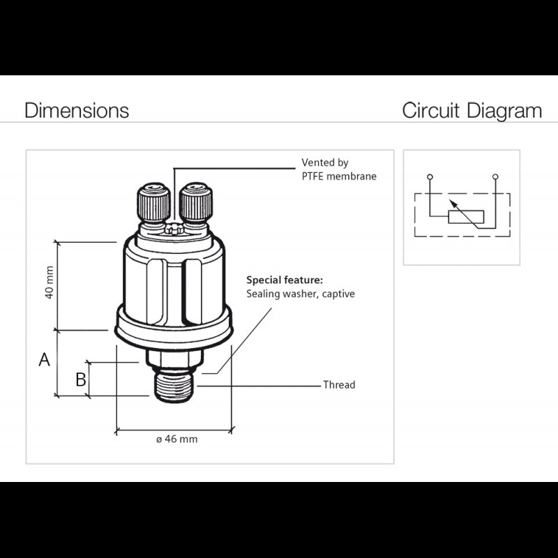 Vdo Sensore Pressione Olio 25 Bar 60412IA