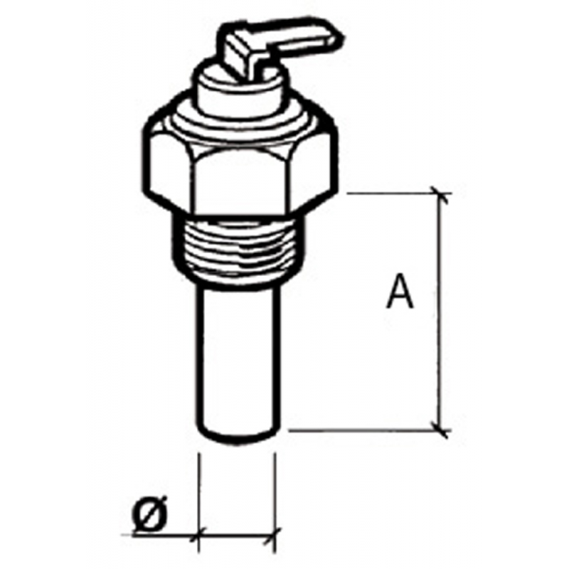 Sensor de temperatura de aceite Vdo M14X1, 5 323-801-004-002N
