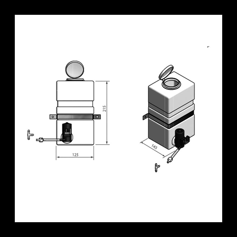 Roca Ab. Behälter mit Pumpe für Scheibenwaschanlage 531161