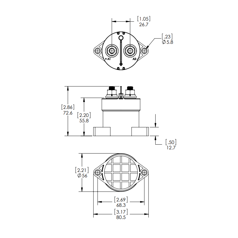 Blue Sea Solenoide Serie L 250A 12/24 V 9012-BSS