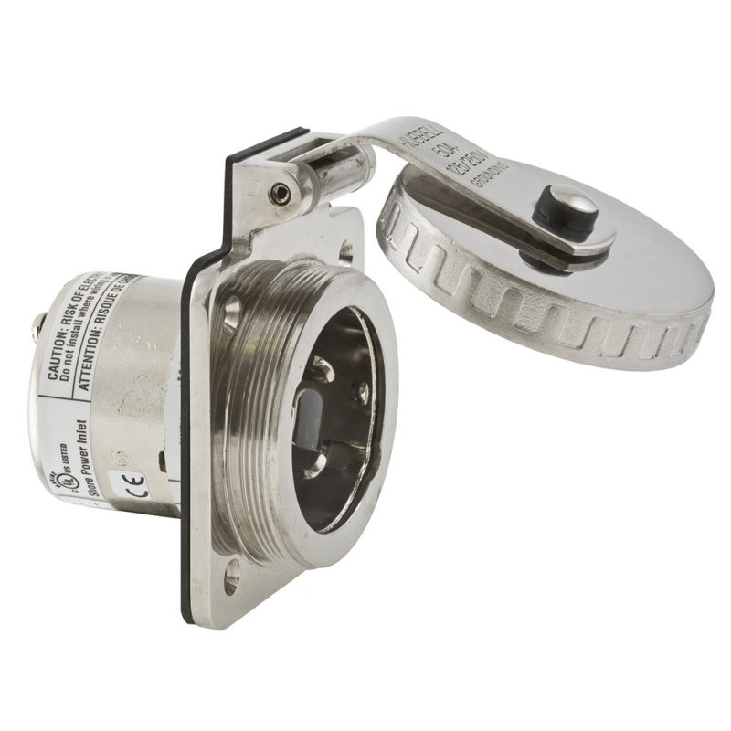Hubble Edelstahl-Elektrostecker 50 Ampere 046805