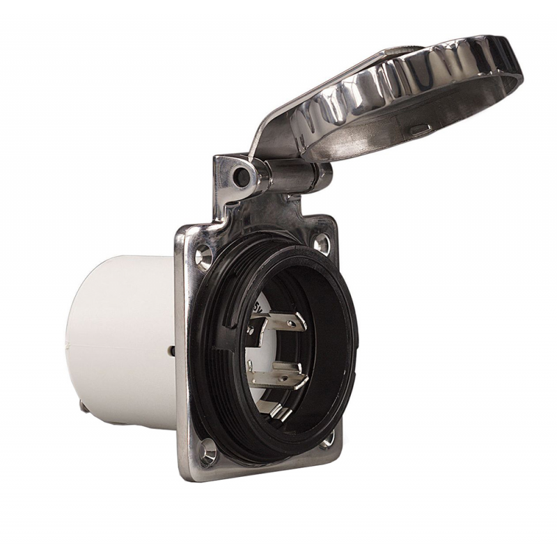 Spina 2p+t 220v. 32a Ip56 in Acciaio Inox