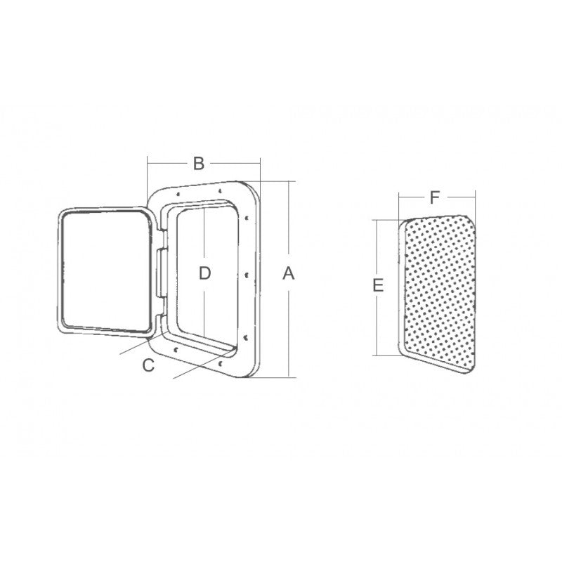 Puerta blanca FNI mm 374 X 374 21.2449
