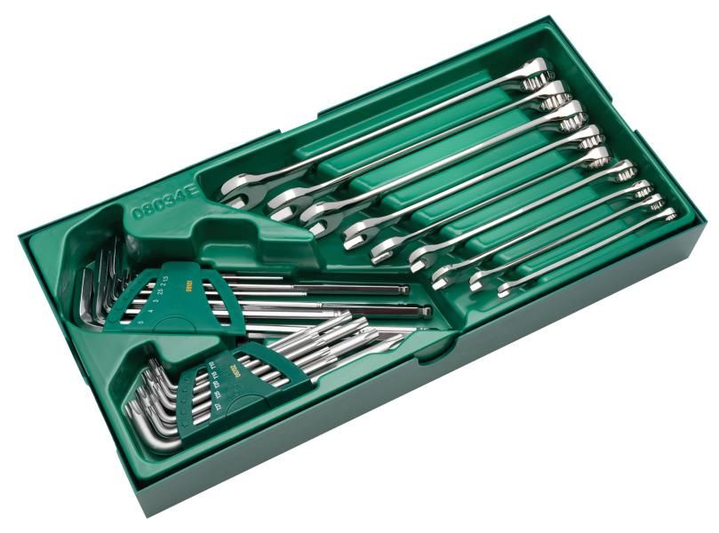Sata Set Vase Combo Schraubenschlüssel, Sechskant, Torx SAE 27-teilig