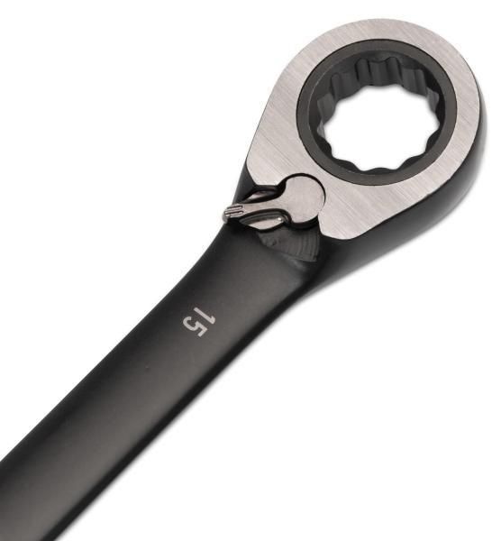 Sata 12-piece reversible ratchet metric combination wrench set, black edition