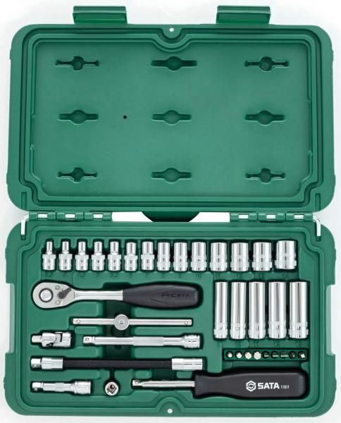 Juego de 36 vasos hexagonales de 1/4" de Sata