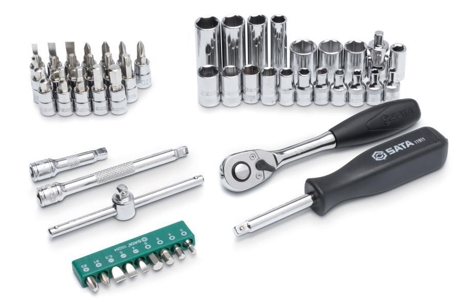 Sata Set bussole metriche esagonali 1/4'' 52 pz