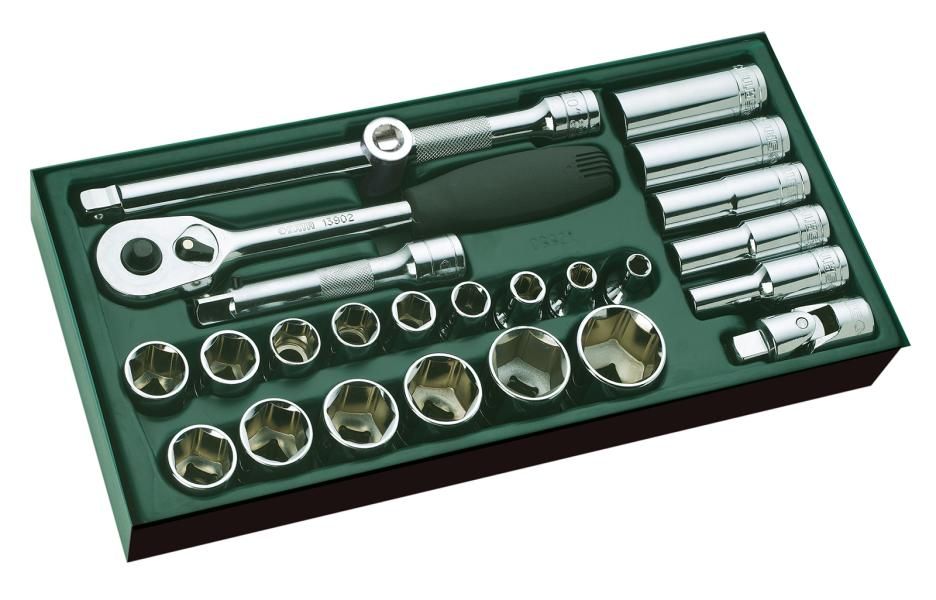 Sata Set A Vassoio Bussole Esag. Sae 1/2 polli. 25Pz