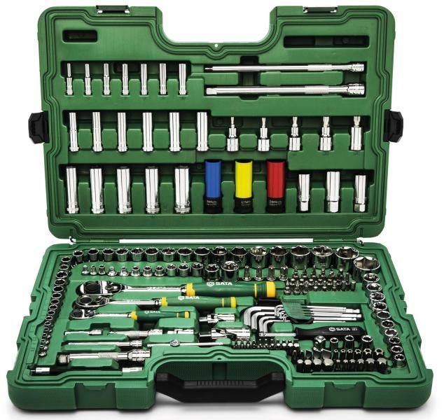 Sata Set esagonale metrico 1/4'', 3/8'' e 1/2'' 180 pz