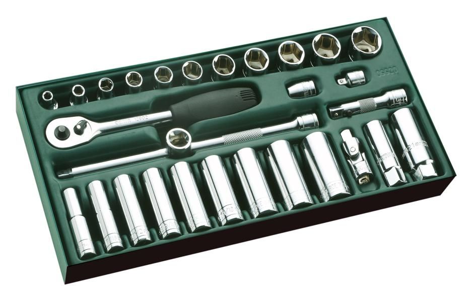 Sata Set A Vassoio Bussole Esag. Sae 3/8 polli. 29Pz