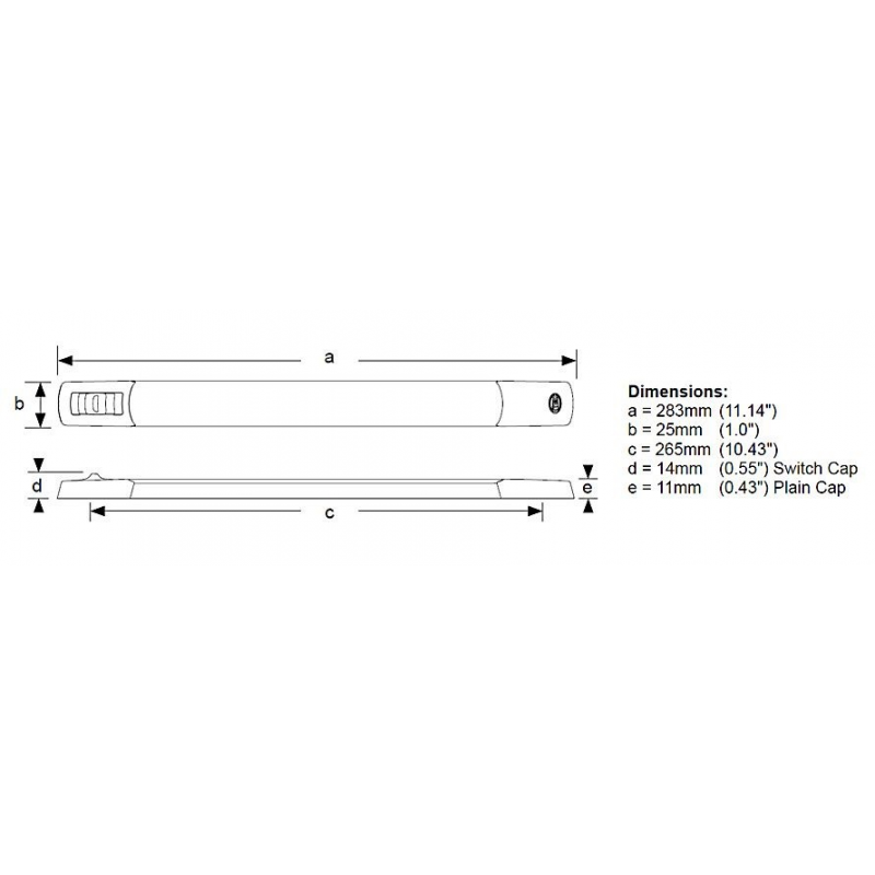 Hella Marine Strip Led Bianco/Rosso 12 Volt nautica 2JA 958 121-001