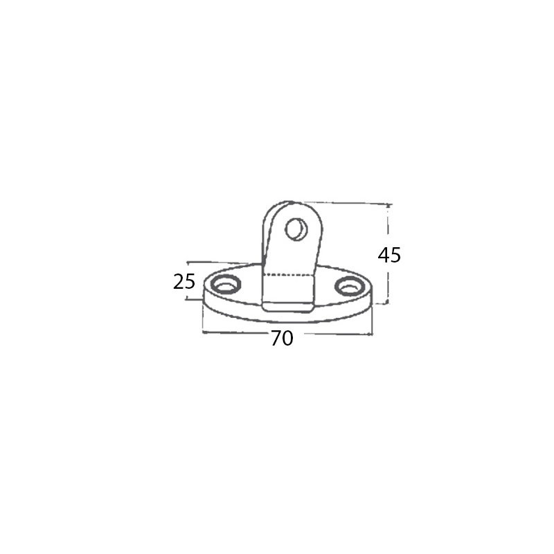 FNI Schwenkbare Gabelstütze aus Edelstahl S0959-A0001