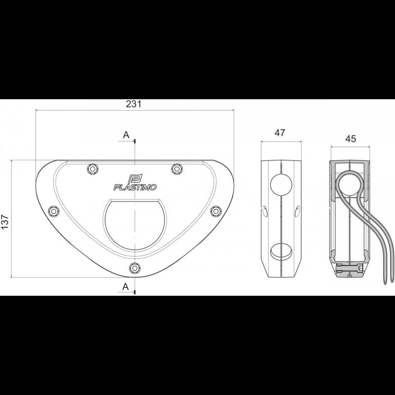 Plastimo Supporto Motore Fuoribordo Grigio 65628