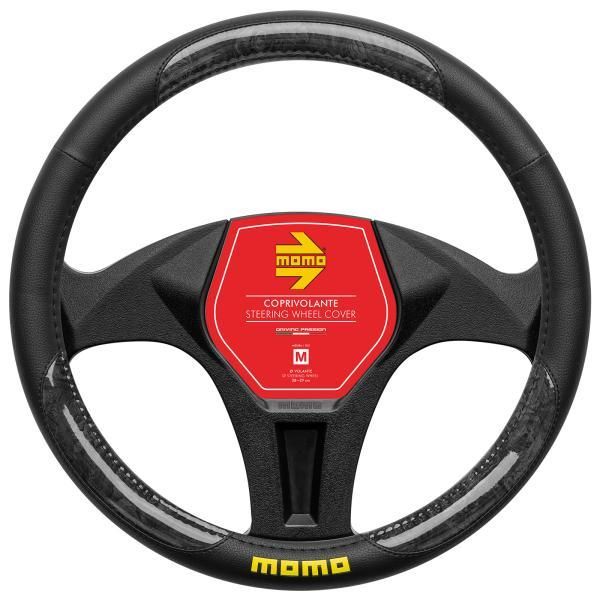 Momo Briar PVC Car Steering Wheel Cover Black/Black 38-39 cm