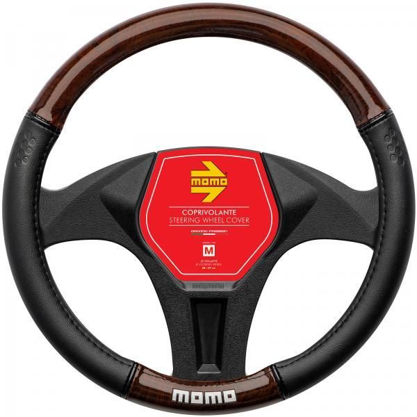 Funda de volante de madera de lujo Momo 38-39 cm