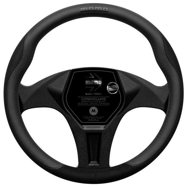 Momo Comfort Microfiber Black Edition Car Steering Wheel Cover 38-39 cm