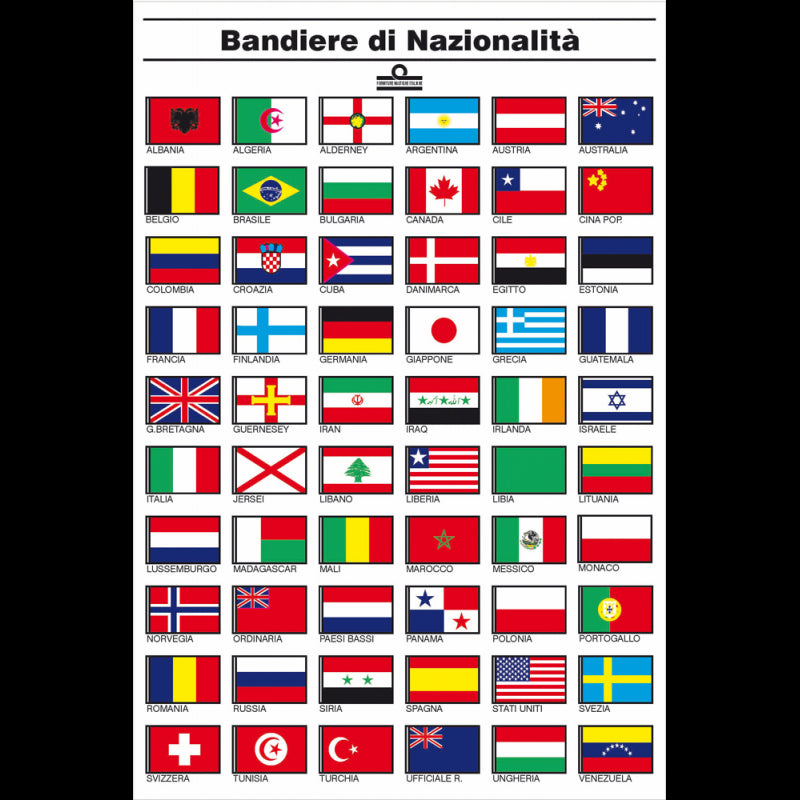 Erregrafica Tabella Bandiere Nazion Cm 16X24 5252154 NAUTICA