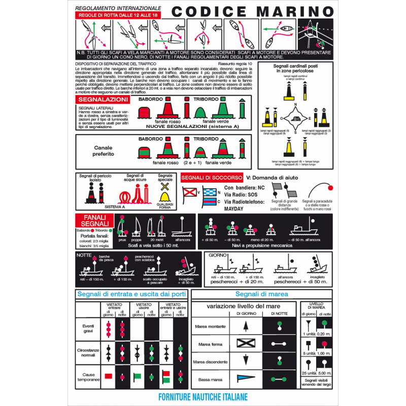 Erregrafica Tabella Codice Marino Cm 16X24 5252159 NAUTICA