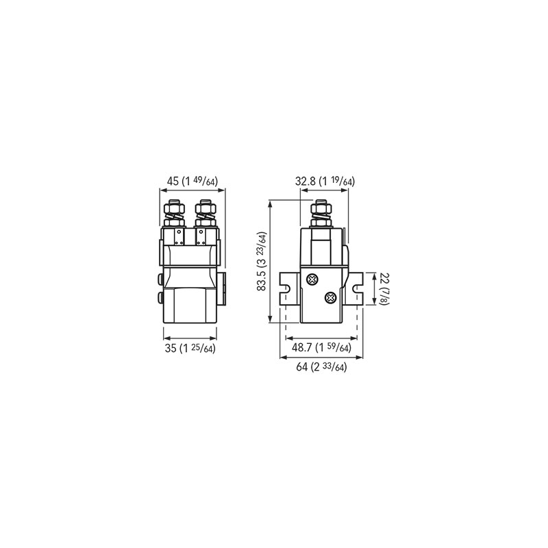 Contactor rápido de 2 terminales, 12 voltios, FTT621512000A00