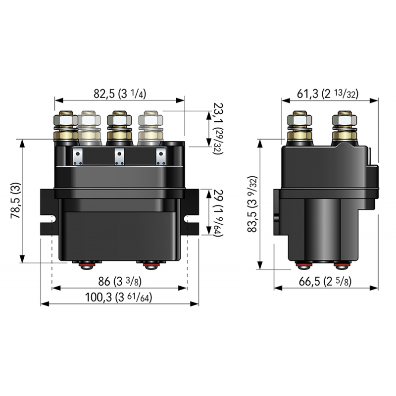 Quick Contactor 4 Terminals 12 Volt FTT641512000B00