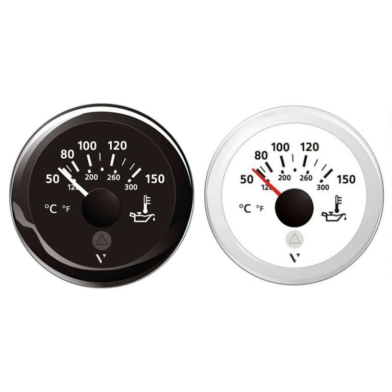 VDO Motoröltemperaturanzeige Schwarz 12/24 V 60231FA