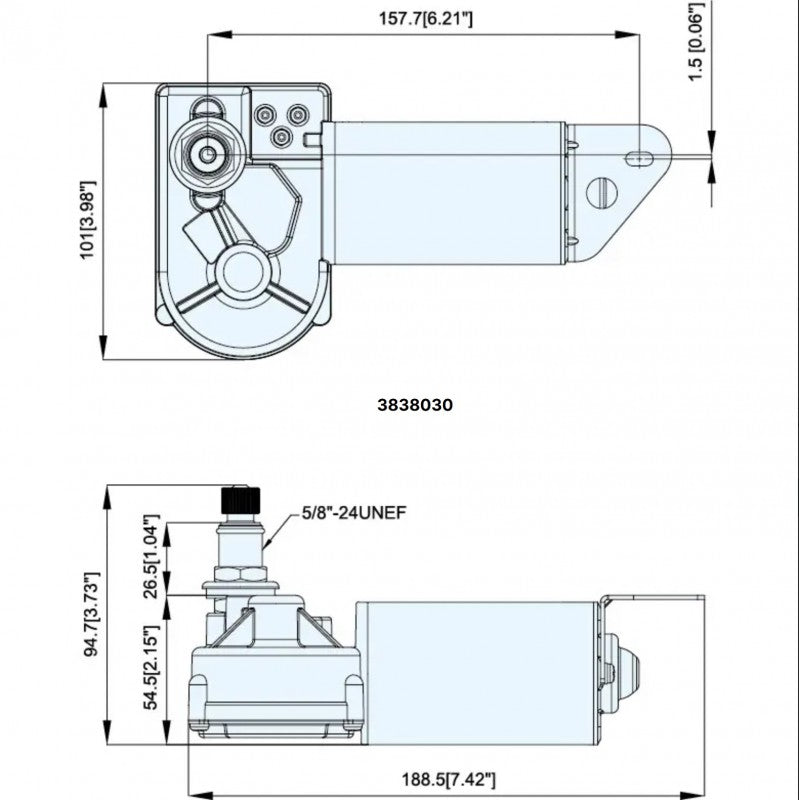 FNI Tergicristallo 12 Volt 10160B-12 (2 POLLICE SHAFT)