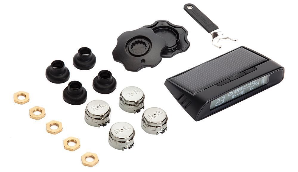 Steelmate Kit 4 sensori pressione pneumatici ad energia solare 0-3,5 Bar