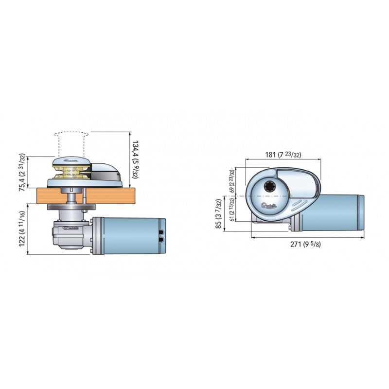 Molinete vertical rápido Cl1 Bell Lock 500W 12 Volt B.6 FSCL10512006A00