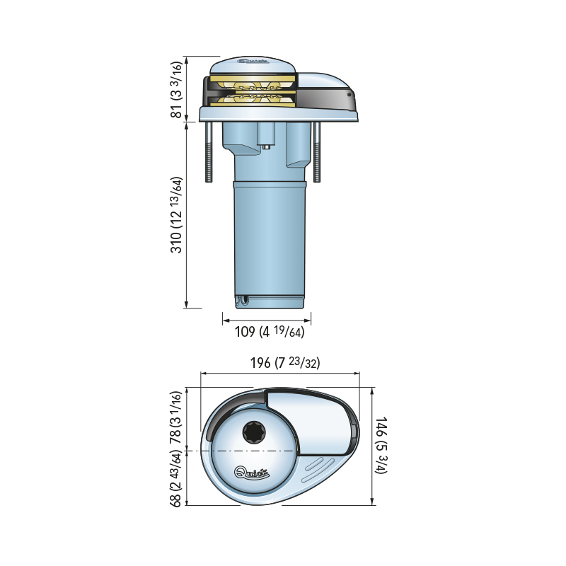 Quick Salpa Ancora Verticali Dp2L 770 12 Volt 350W B.7 1/4 FSDP2L060007A00