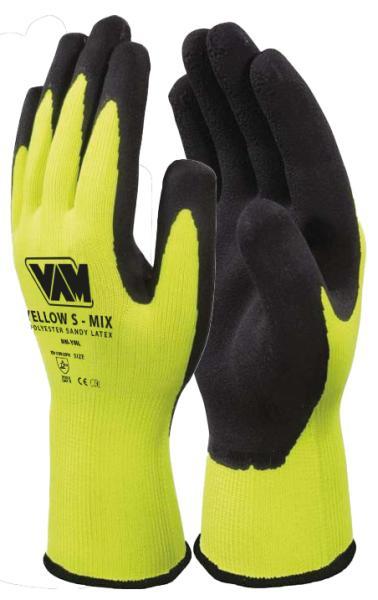 Vam Coppia guanti Yellow Mix spalmati in lattice sandy taglia XXL