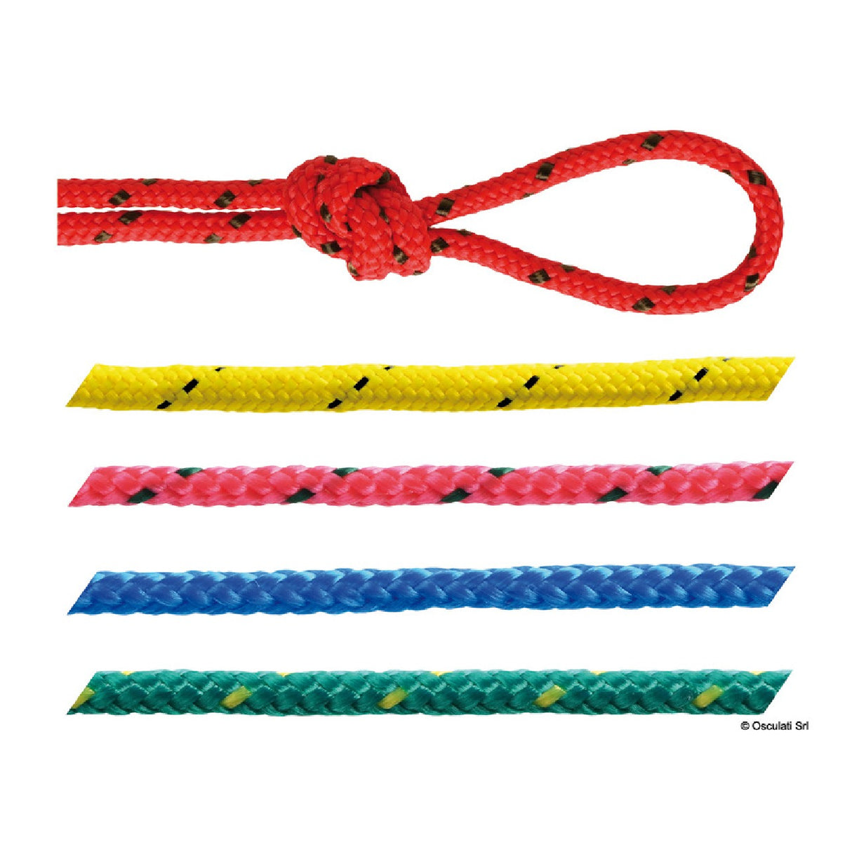 Osculati Treccia in polipropilene ad alta resistenza fluorescente