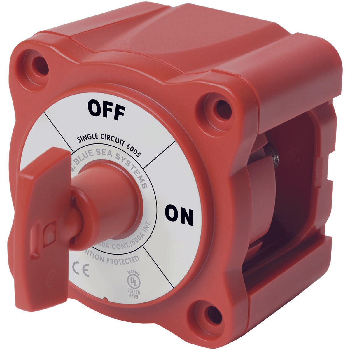 Blue Sea Mini 300A Batterieschalter mit Schlüssel und Drehknopf Modell 6005B