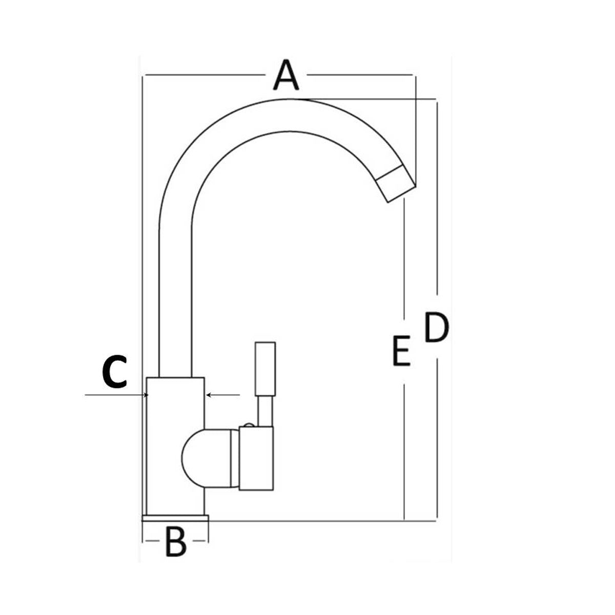 Aqua Swivel Ceramic Kitchen Sink Mixer