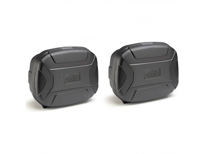 Kappa KVC35NPACK2 Pair of MONOKEY K'VECTOR black suitcases with black cover