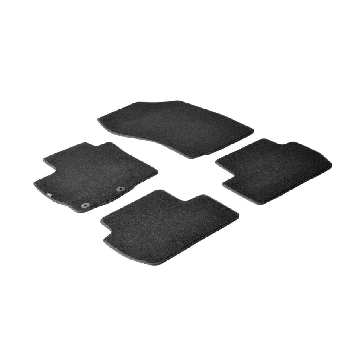 Schwarze Teppichmatten für Citroen C-Crosser 06/07>01/13 Outlander 02/07>09/12