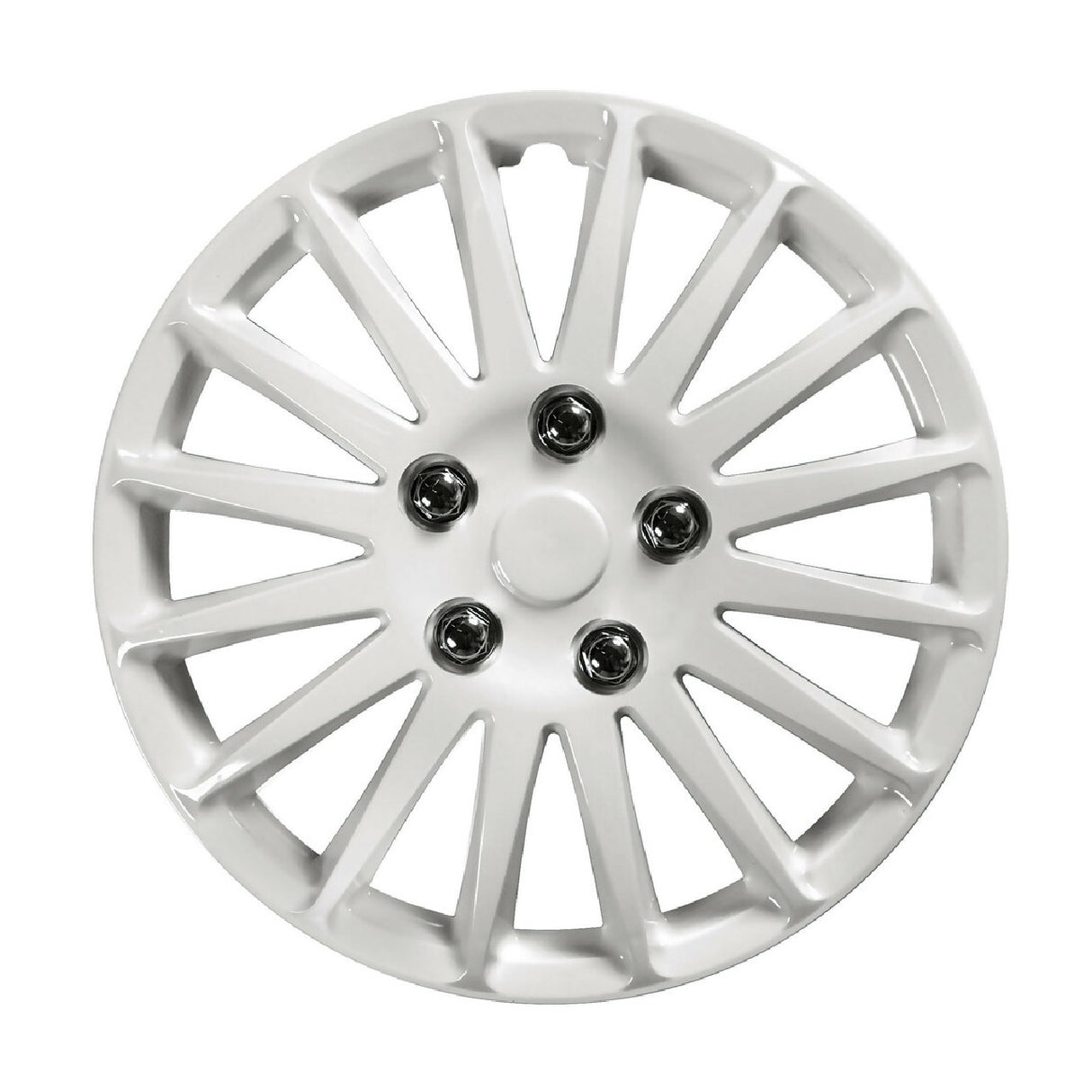 4-piece special painted wheel covers C-071, X-Treme Ø 15" Matt White