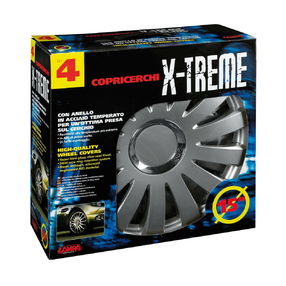 Lampa Radkappen, 4 Stück - Lackiert C-139, X-Treme - Ø 15"