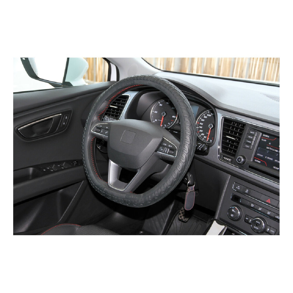 Lampa Tyre-Grip, elastic silicone steering wheel cover - Ø 37/51 cm