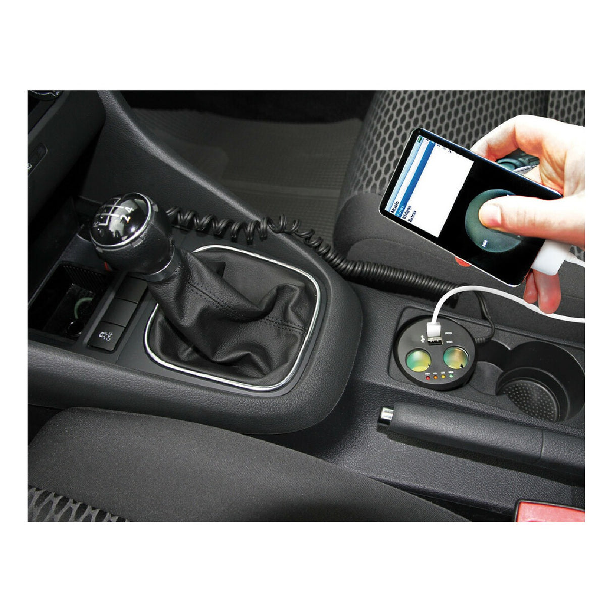 Lampa Power Cup 3 in 1, presa corrente multipla e tester batteria auto 12V+USB