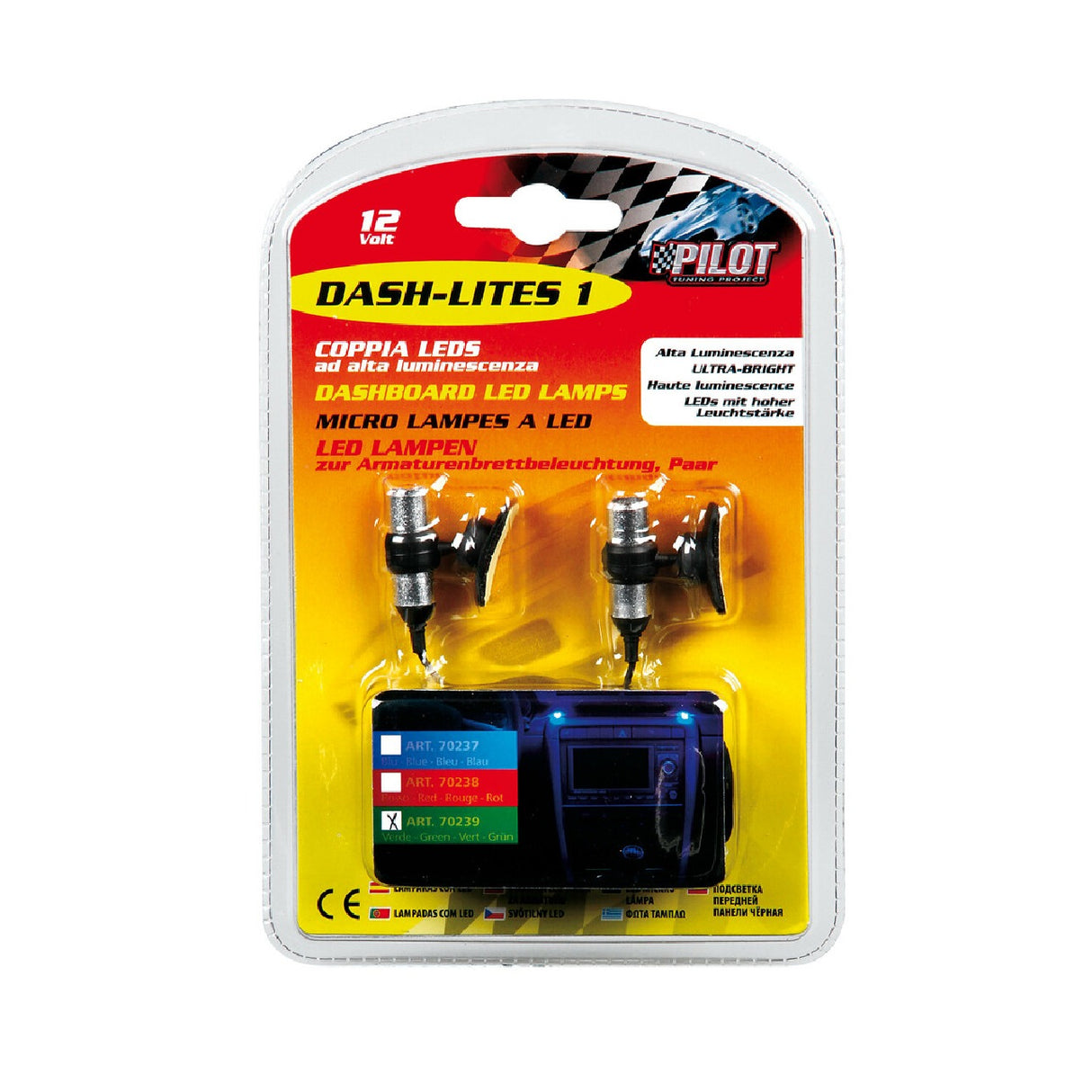 Pilot Dash-Lites 1, 12V - Green