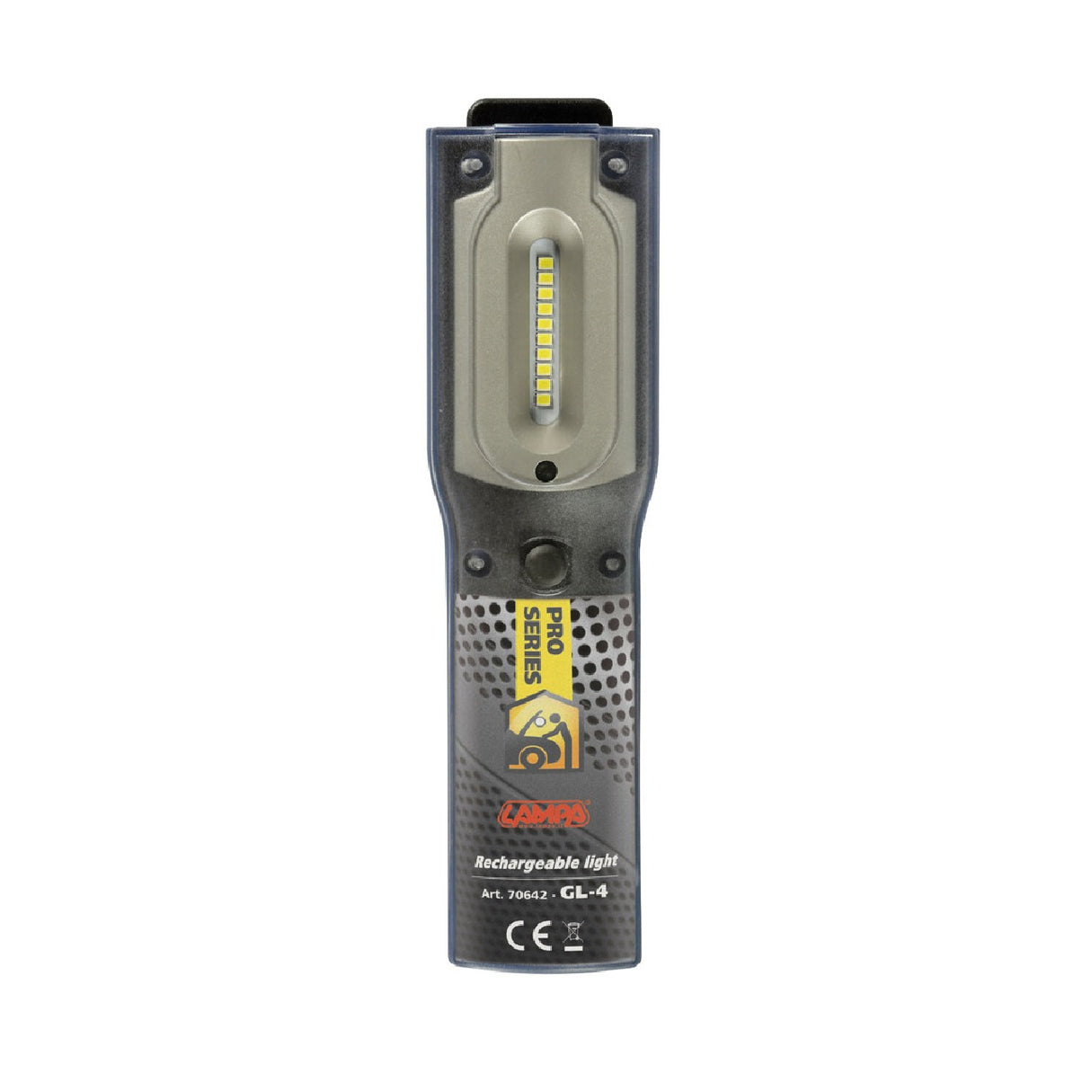Lampa GL-4, wiederaufladbare LED-Arbeitsleuchte mit Taschenlampe – 12/24/230 V