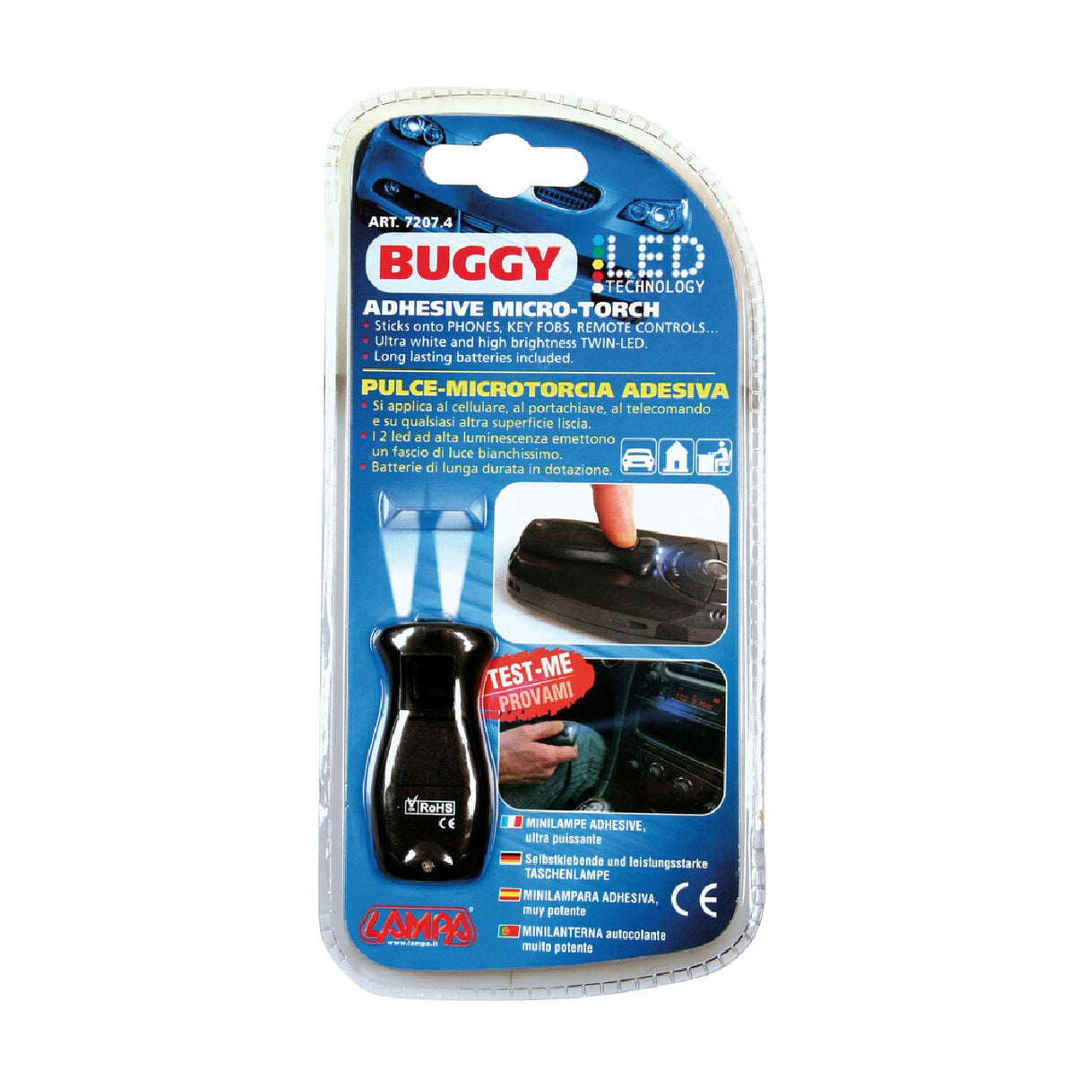 Buggy-Lampe, selbstklebende Mikro-Taschenlampe