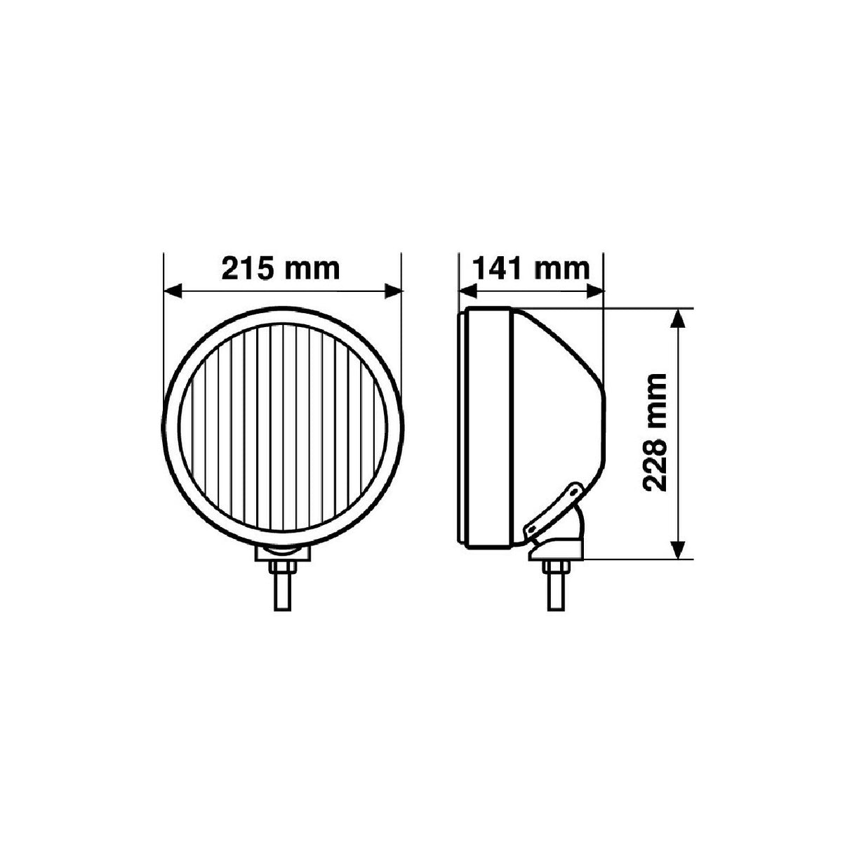 Lampa Maxtel, faro fendinebbia rotondo - Bianco