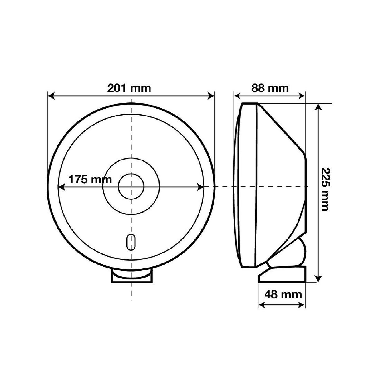 Lampa X-Due, Faro alogeno di profondità con luce di posizione - Bianco