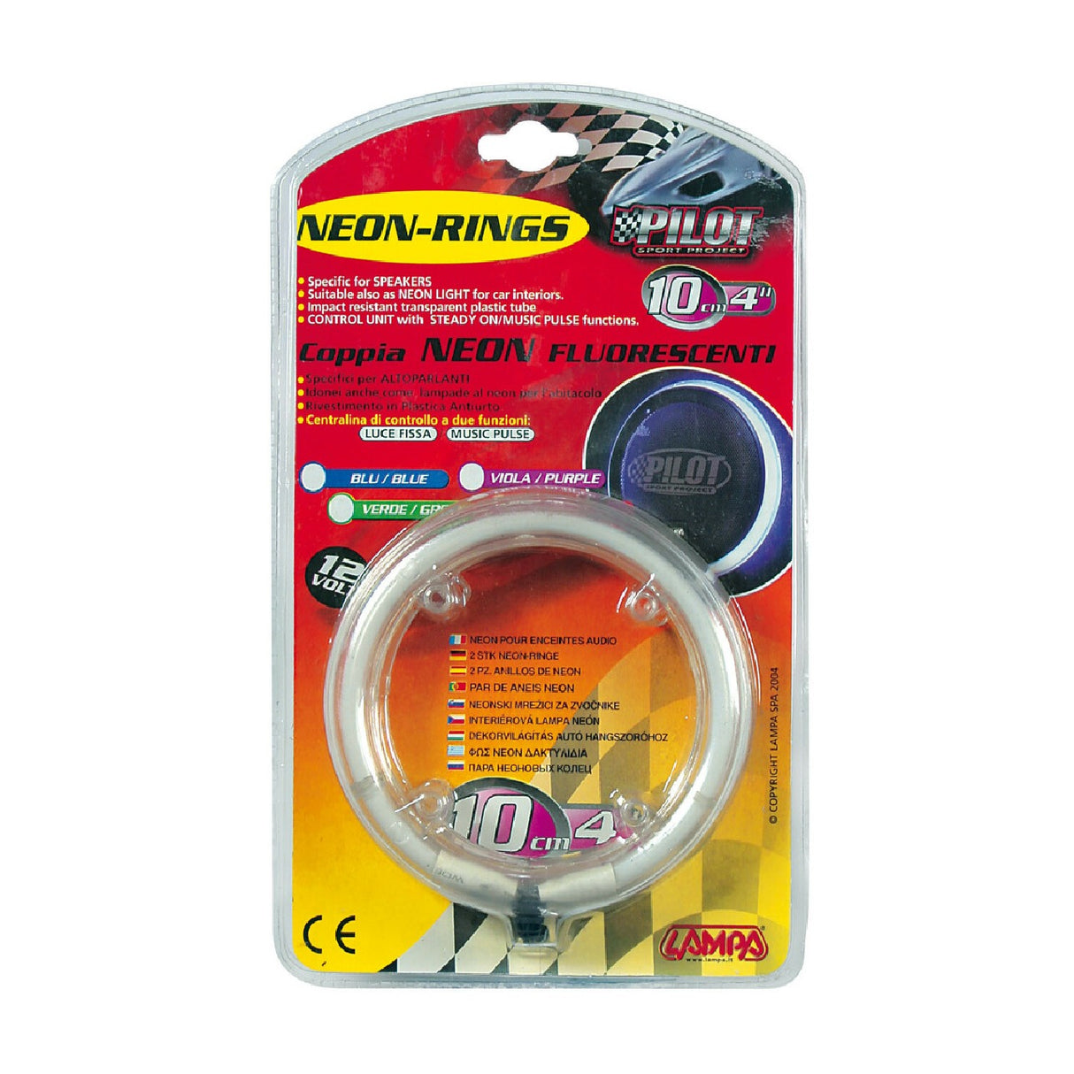 Pilot NR-10, Neon Rings 12V - Ø 10 cm - Red