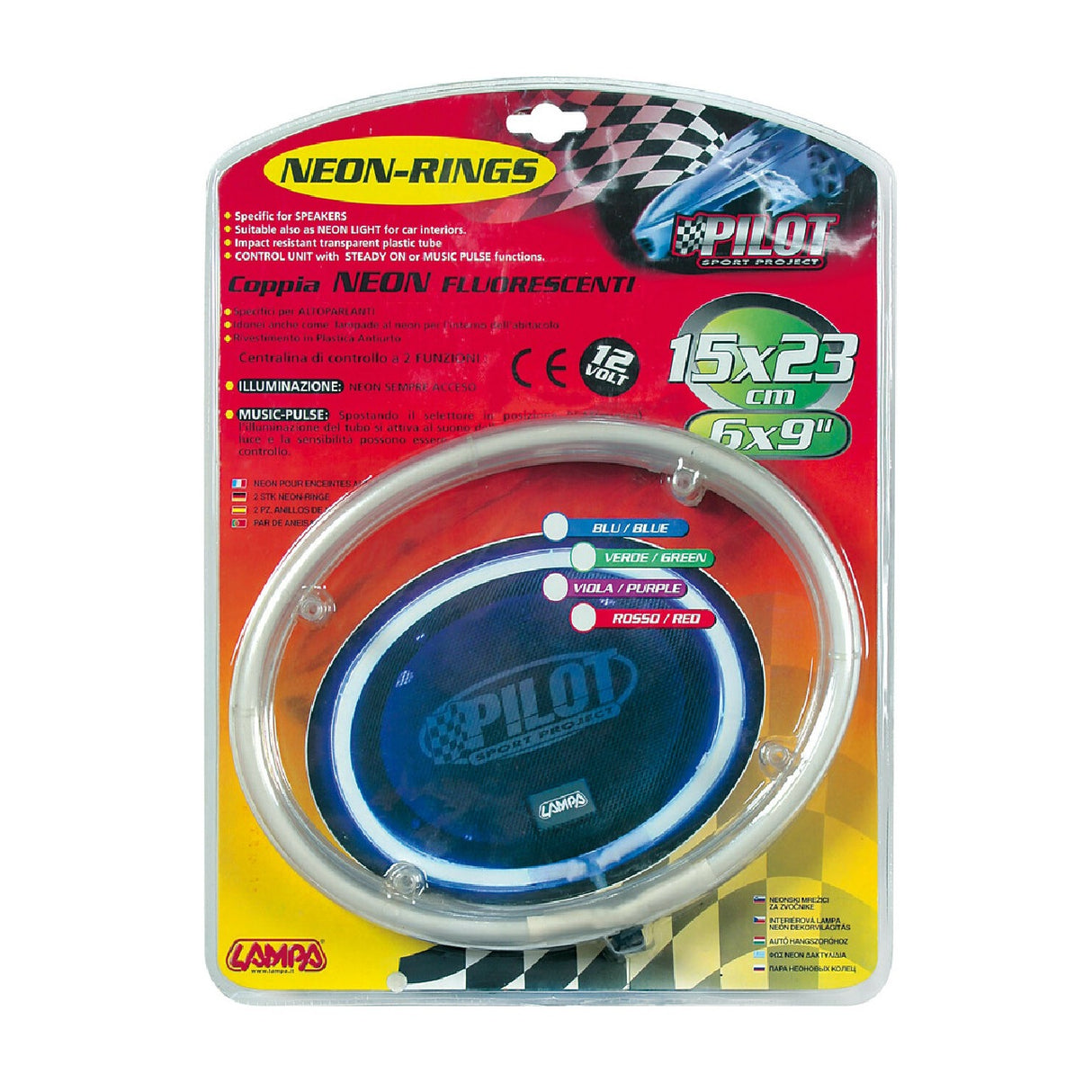 Pilot NR-1523, Neon Rings 12V - 15x23 cm - Viola